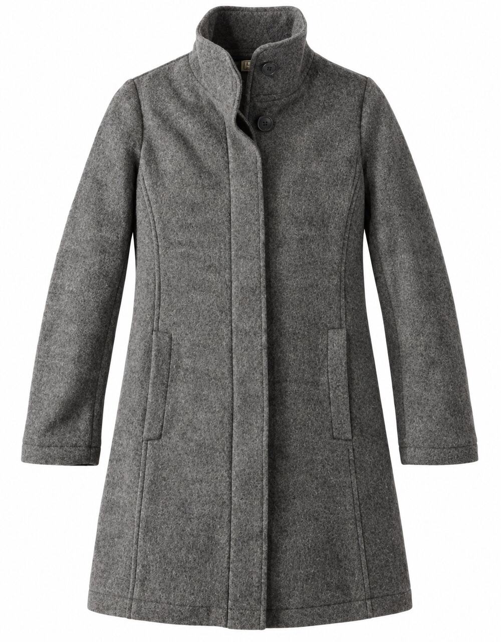 L.L.Bean Bellandi Italian 100% Wool Gray Coat SP